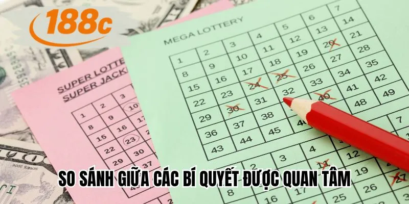 So sánh giữa các bí quyết được quan tâm